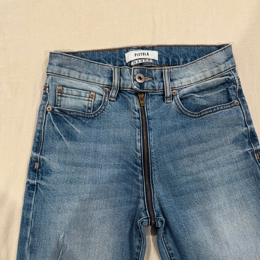 Pistola womens Classic Blue Skinny Jeans